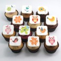 Cupcakes à motifs de fleurs et oiseaux pour la Fête des Mères