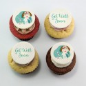 “Get well soon” cupcakes for convalescence