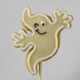 Halloween Scary Ghost shortbread cookie