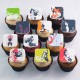Cupcakes à motifs de la St-Valentin : silhouette de femmes et lingerie