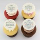 Cupcakes corporatifs pur beurre avec impression comestible sur pastille de pâte de guimauve