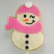 Biscuit de Noël : Le bonhomme de neige au foulard
