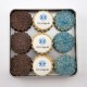 Christmas personalized corporate gift boxes: Shortbread cookies with edible impression printing on marshmallow fondant