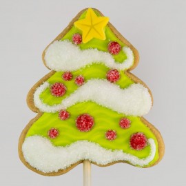 Snowy Christmas Tree Cookie