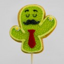 Mustache cactus cookie