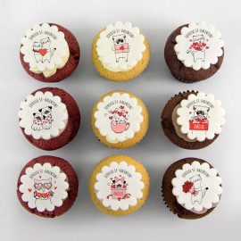 Cupcakes à motifs de la St-Valentin : les mignons chats et chiens