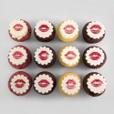 Cupcakes à motifs de la St-Valentin : baisers