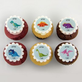 Cupcakes «dinosaures» pour naissance, shower de bébé ou anniversaire