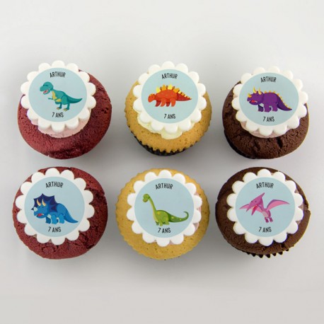 Cupcakes «dinosaures» pour naissance, shower de bébé ou anniversaire