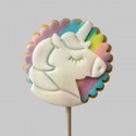 Easter unicorn-rainbow shortbread cookie