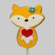 Valentine loving fox shortbread