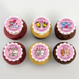 Cupcakes à motifs de la St-Valentin : les petits couples d'animaux