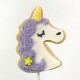 Easter unicorn-rainbow shortbread cookie