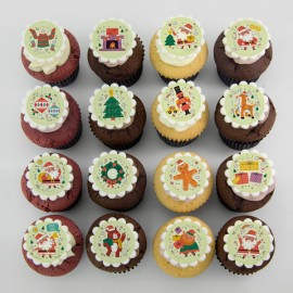 Christmas doodle cupcakes 