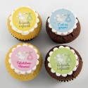 Announcement cupcakes for birth and baby shower