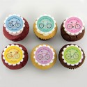 "Bicycle" cupcakes for a birthday or a sport event