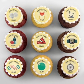 "fitness" cupcakes for a birthday or a sport event