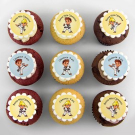 Cupcakes «Arts Martiaux» pour anniversaire 