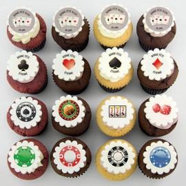 Cupcakes «casino» pour anniversaire thématique