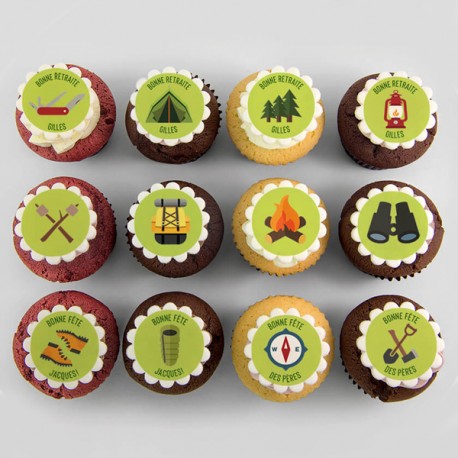 “Camping” cupcakes for birthday party