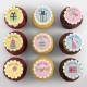 Cupcakes «cadeaux, gâteaux, ballons, coeurs» pour anniversaire 