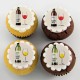 Cupcakes «vin» pour anniversaire 