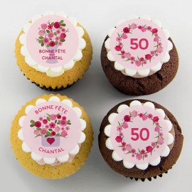 Cupcakes «bouquet de fleurs» pour anniversaire 