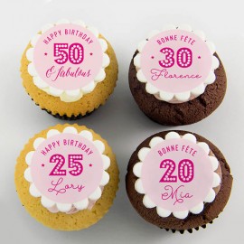 Cupcakes «chiffres rétro» pour anniversaire 