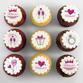 Cupcakes «bachelorette» ou «shower de mariage»