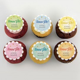 Cupcakes «fonds étoilés» pour anniversaire 