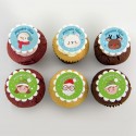 6 Christmas characters cupcakes