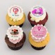 Cupcakes corporatifs pur beurre avec impression comestible sur pastille de pâte de guimauve