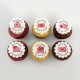 Cupcakes de St-Valentin pur beurre avec impression comestible 