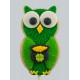 St-Patrick's owl shortbread cookie with pot of gold