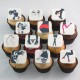 Cupcakes à motifs de la St-Valentin : silhouette de femmes et lingerie